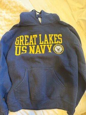 Great Lakes US Navy-Navy Blue Graphic Hoodie